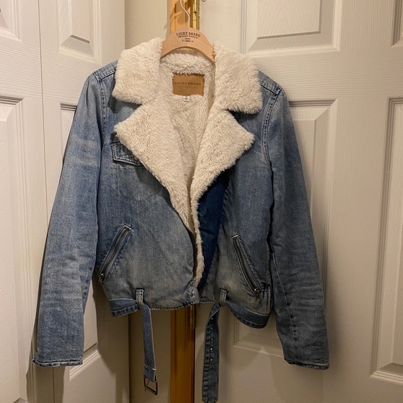 Lucky Brand Moto Faux Fur Distressed 